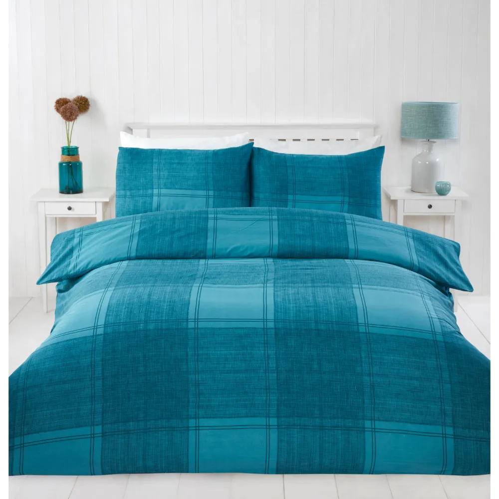 Lewis's Acton Duvet Set - Teal