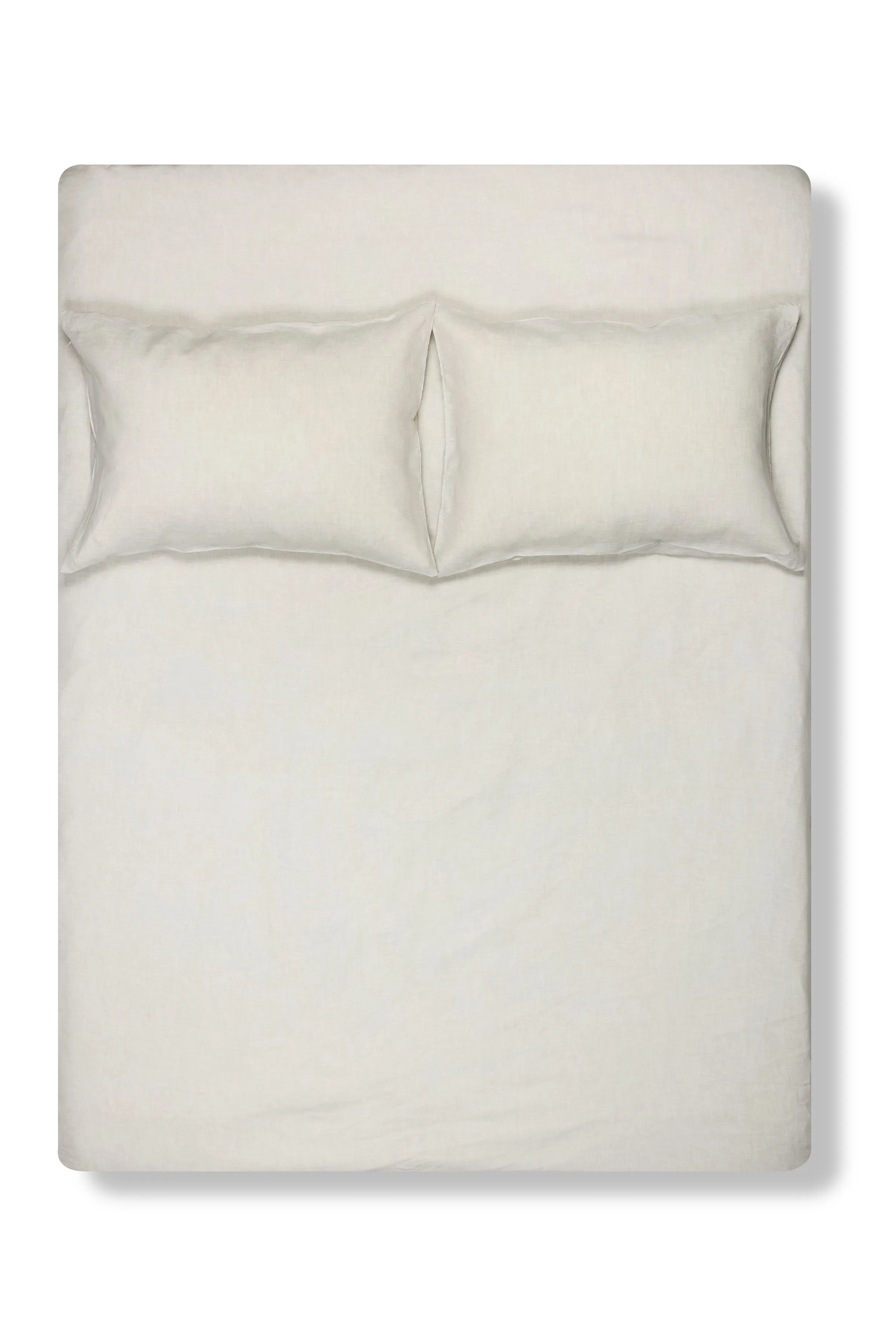 Linen Bedding Melange in Light Grey Color