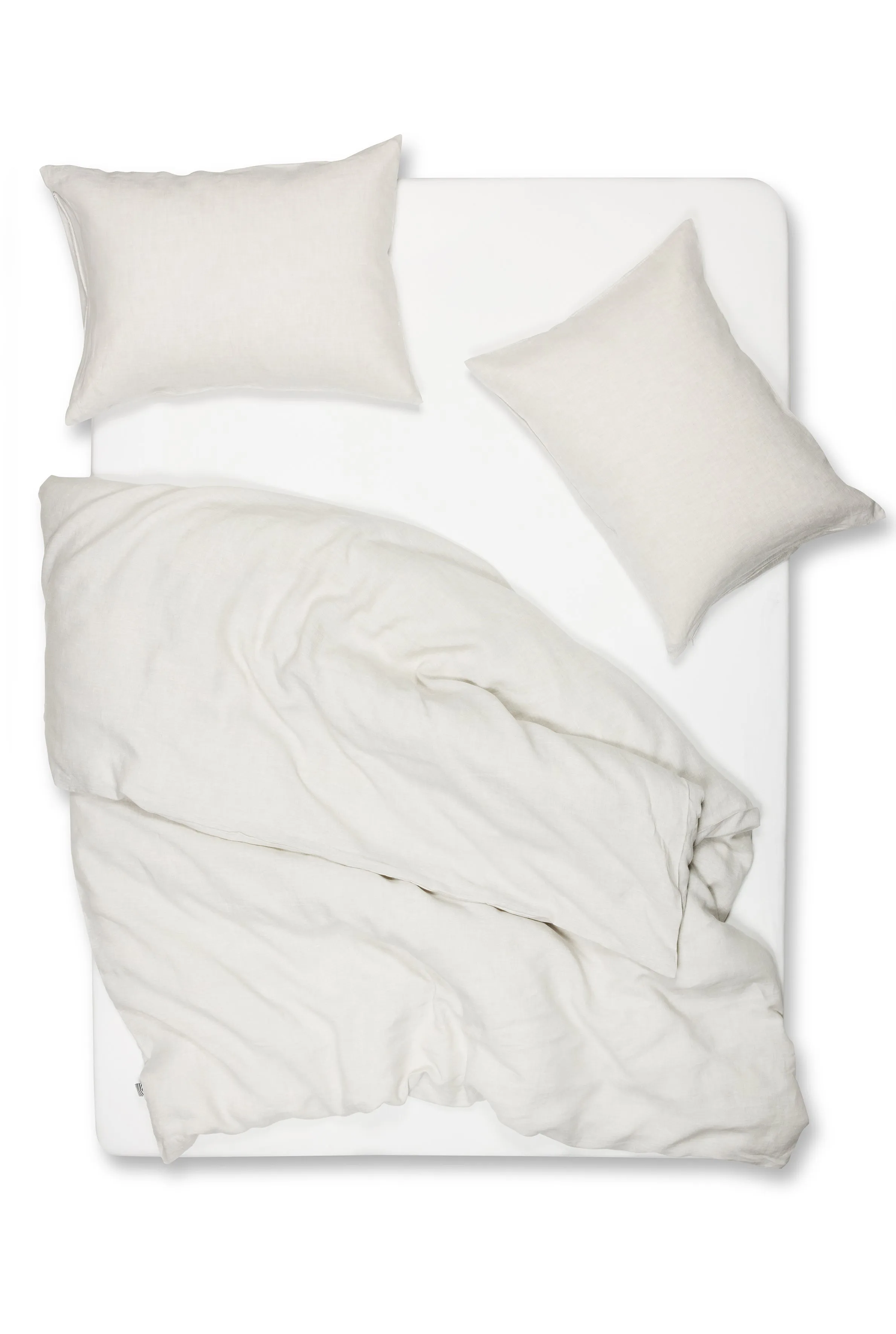 Linen Bedding Melange in Light Grey Color