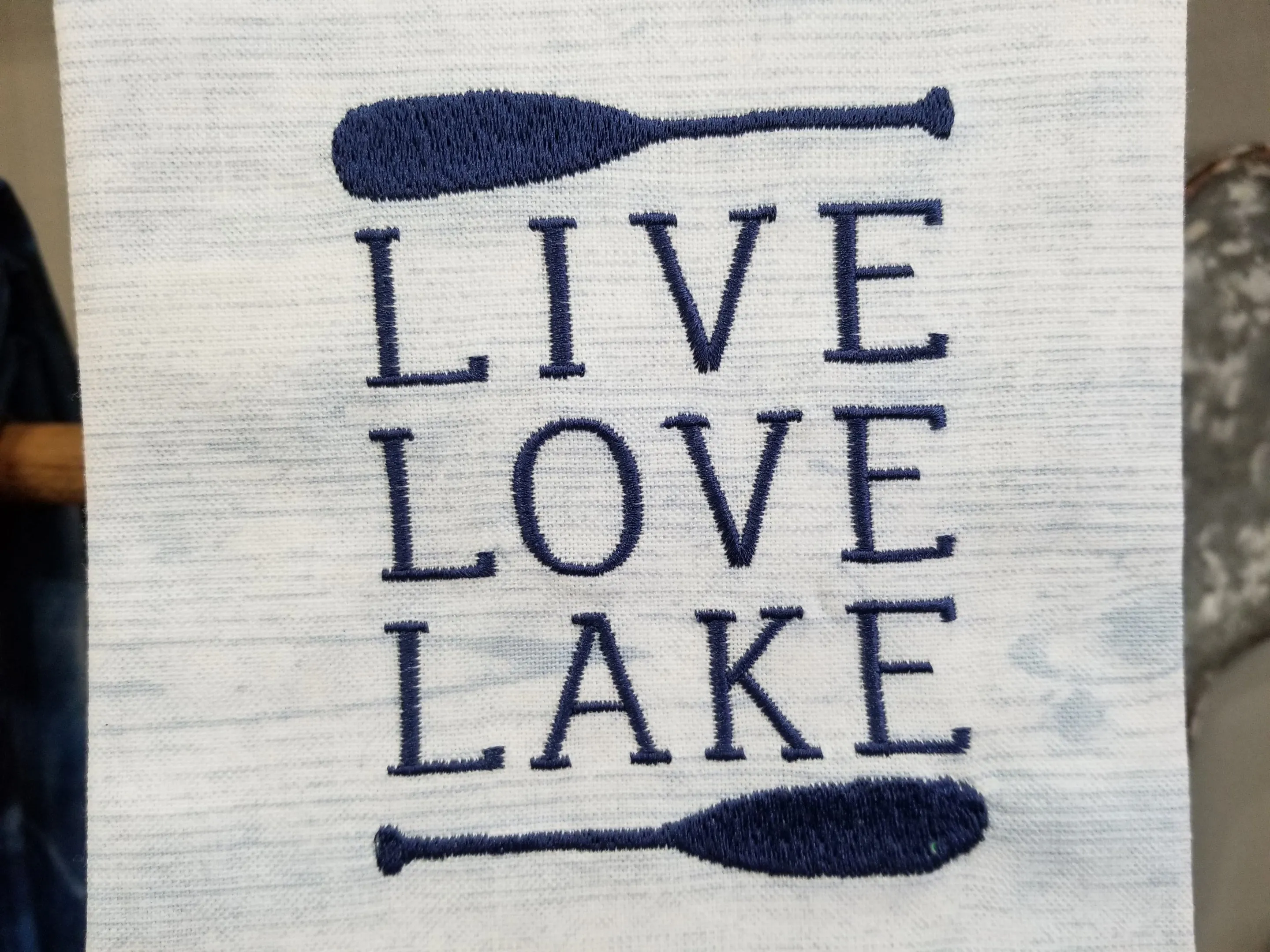 Live Love Lake Emb Towel