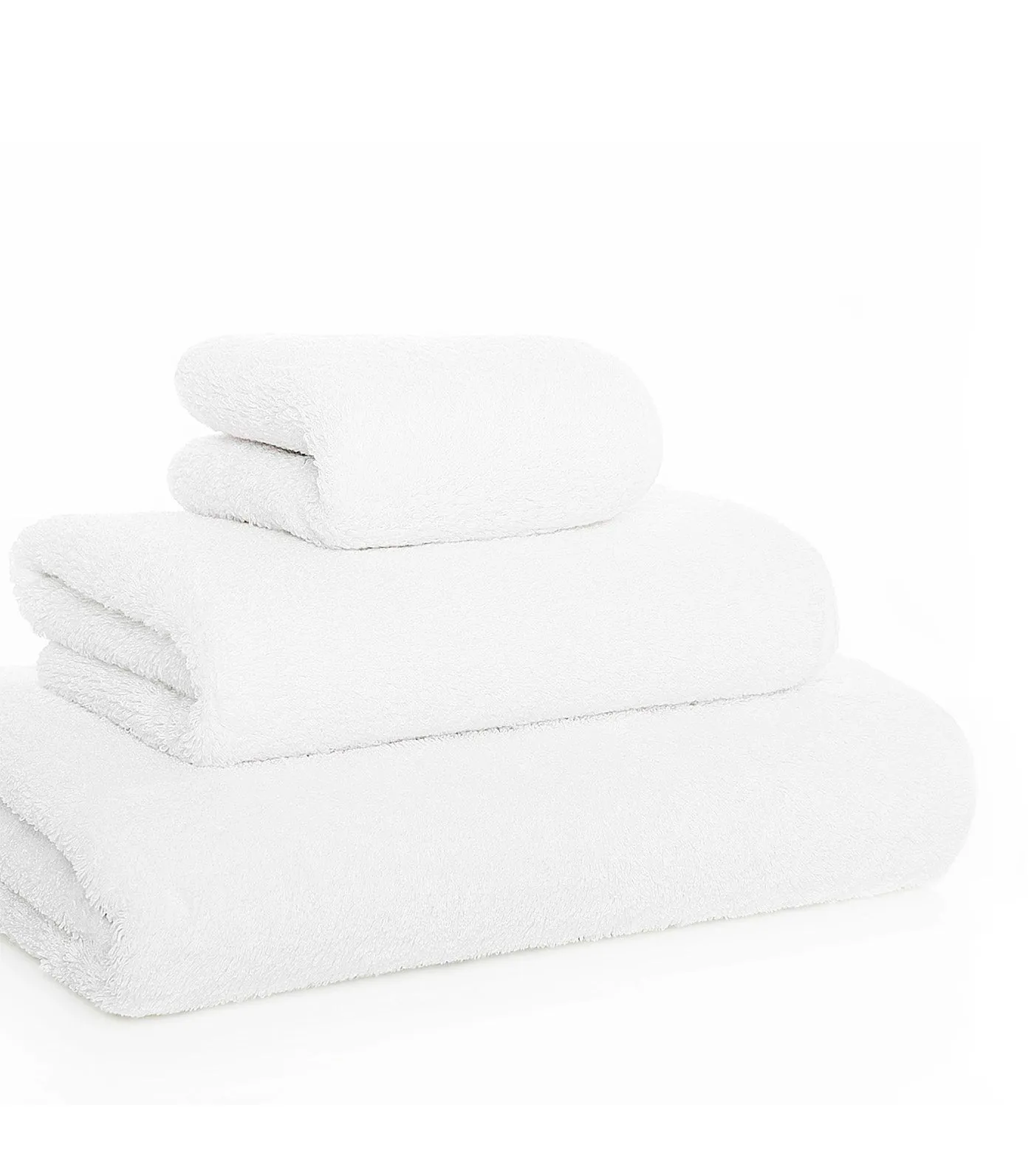 Long Double Loop Towels White