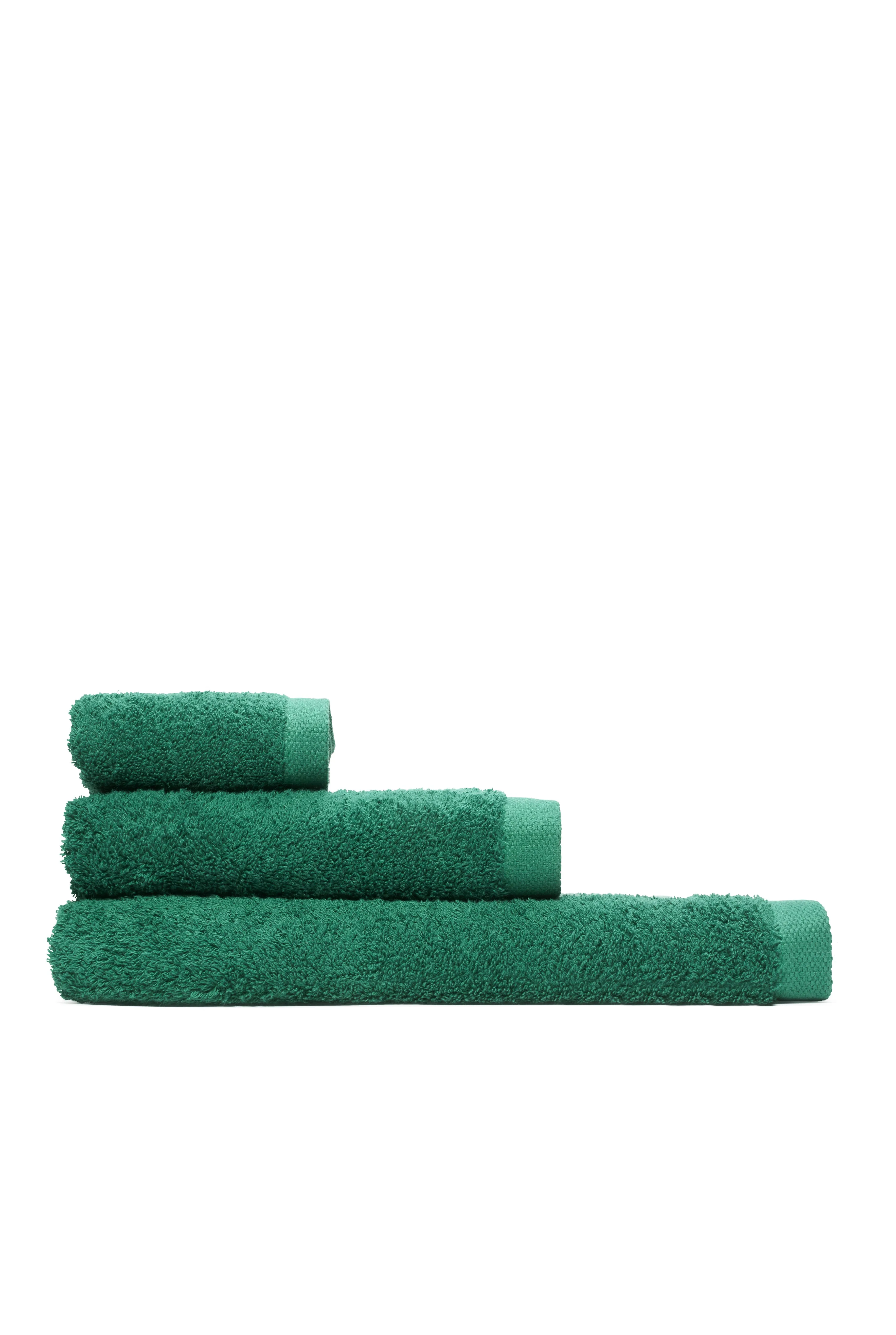 Luxury Bath Towel Sets in Emerald Green Color