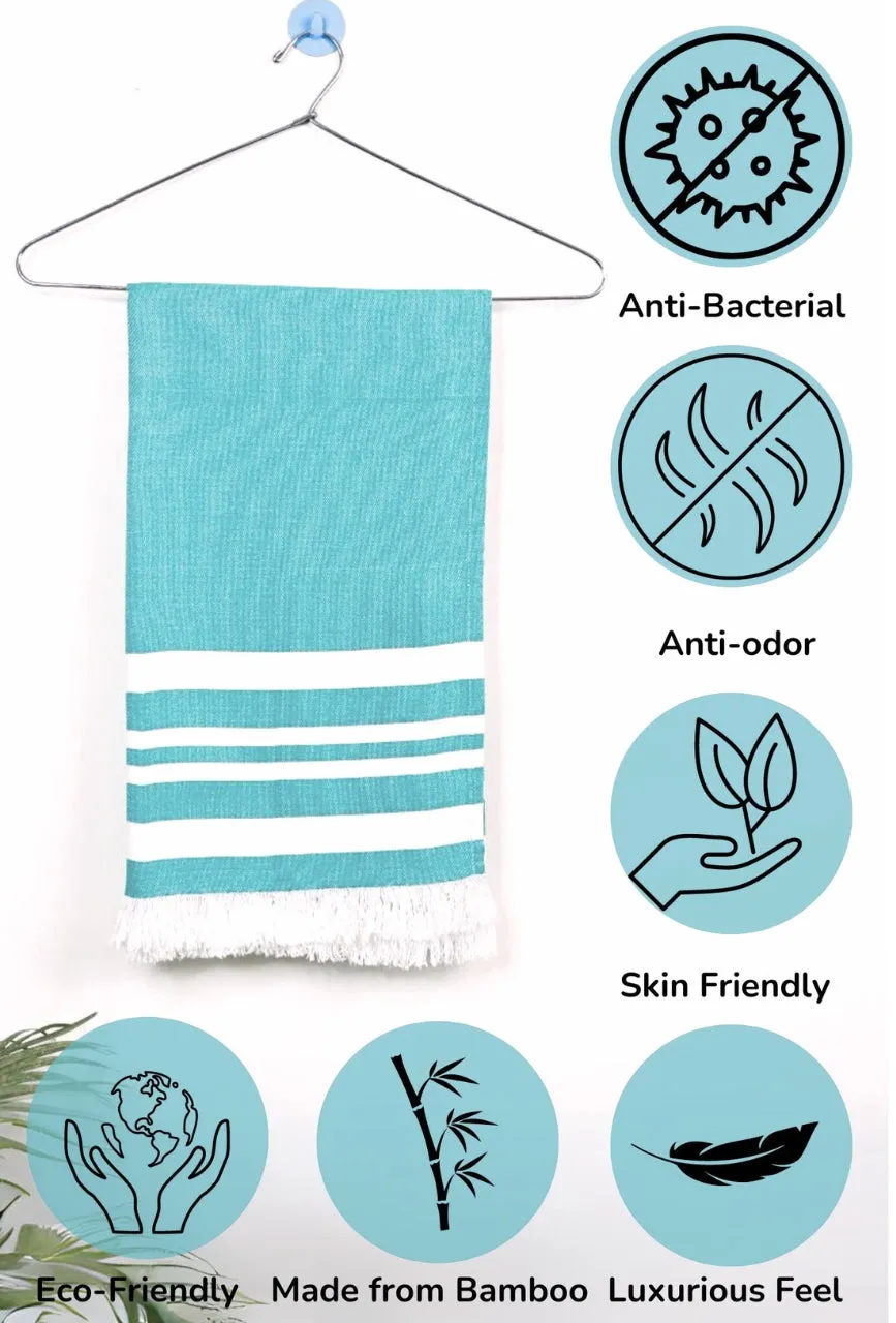 Madake Thin bamboo bath towel- Blissful Cabana 160*90cm