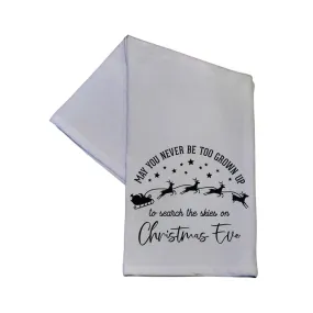 May You Never Be Too Old To Search The Skies On Christmas Eve Hand Towel