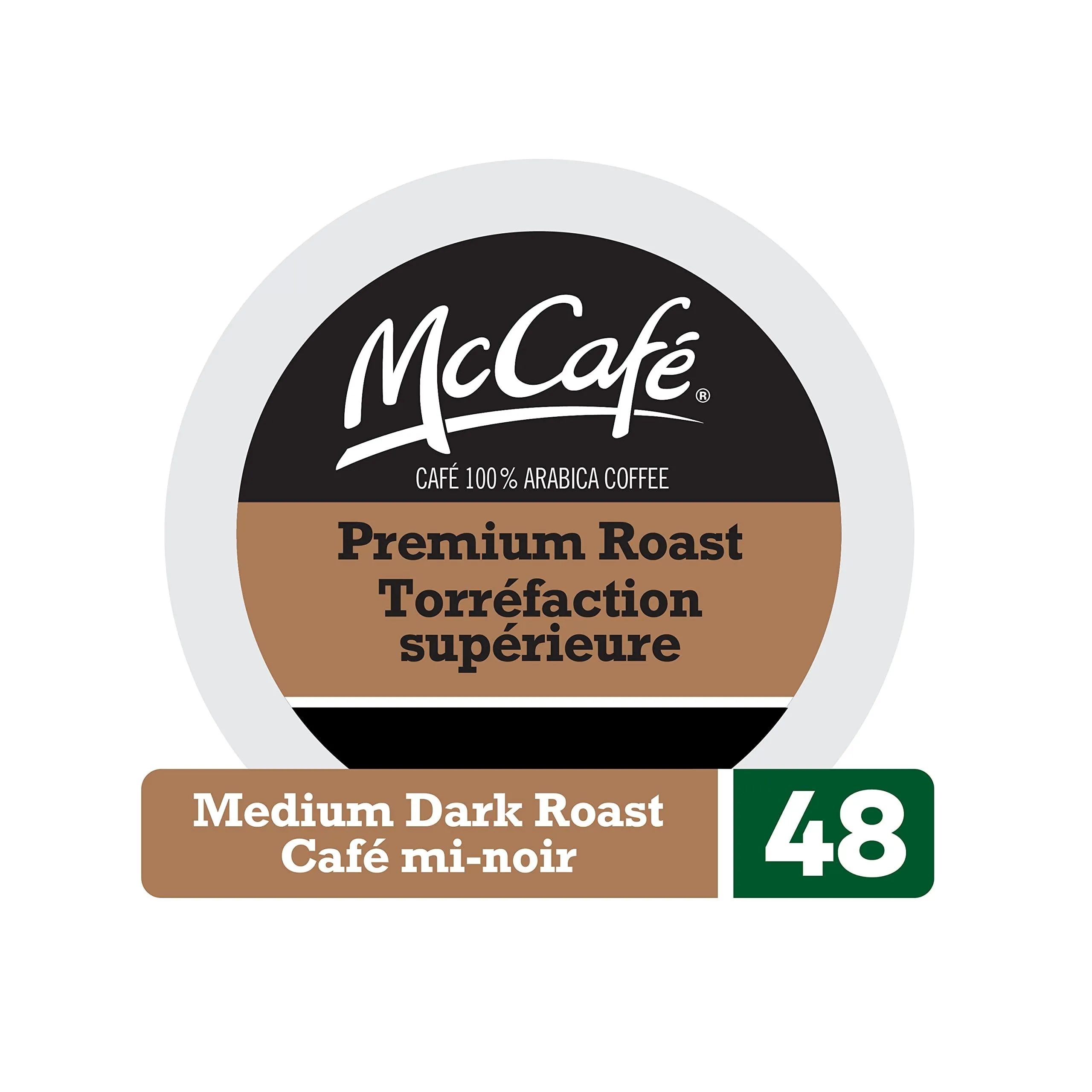 McCafe Premium Medium Dark Roast K-Cup Coffee Pods, 48 Count, For Keurig Coffee Makers