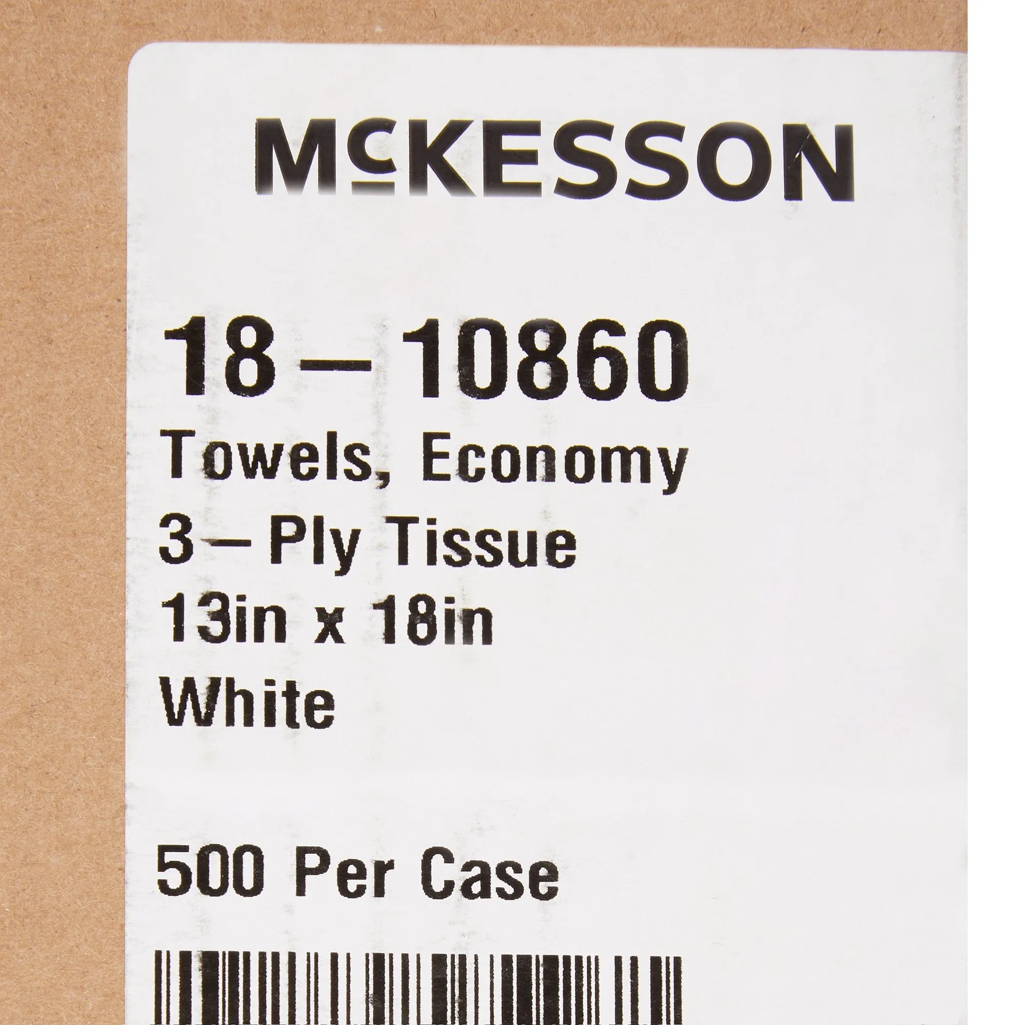 McKesson Tissue Procedure Towels, Non-Sterile, 13 x 18 Inch, White