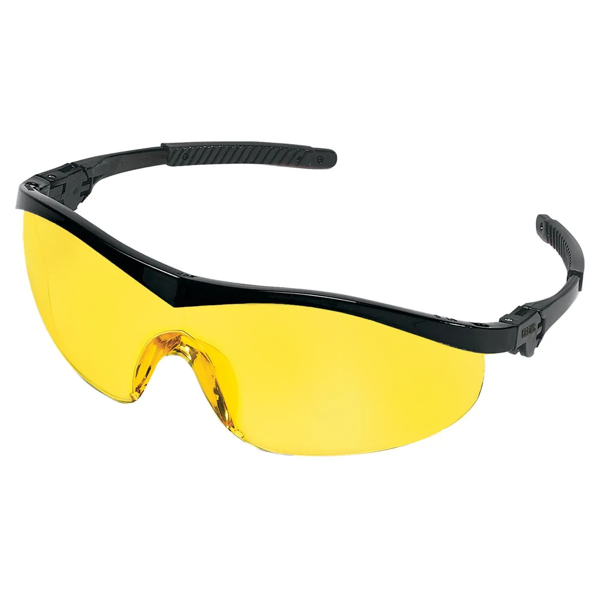 MCR Safety ST1 Safety Glasses - Black Frame - Amber Lens - ST114