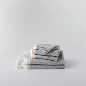 Mediterranean Deep Pewter Organic Towels by Coyuchi