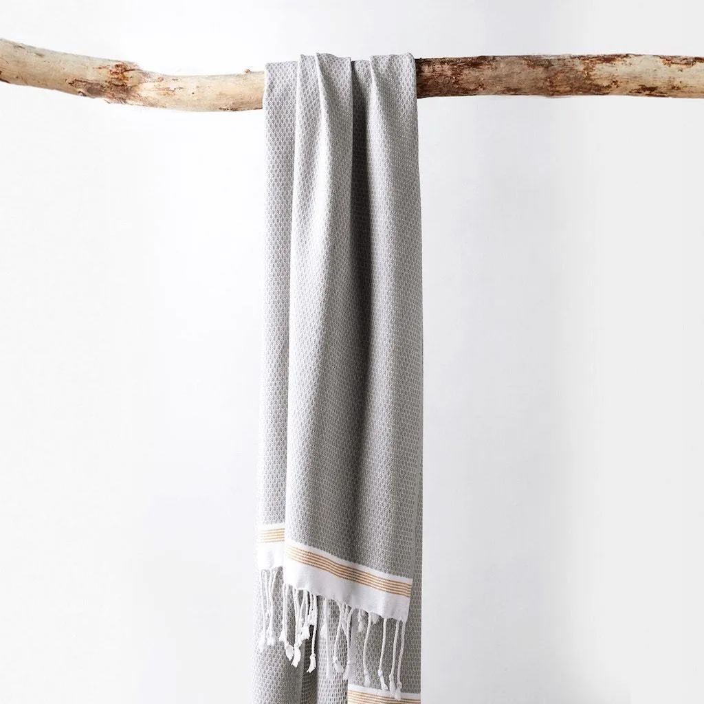 Mediterranean Deep Pewter Organic Towels by Coyuchi