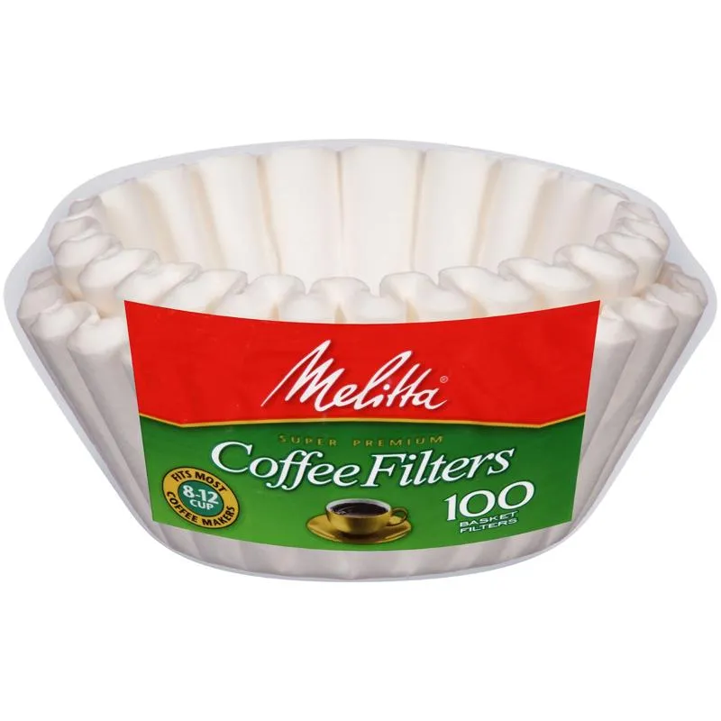 Melitta 4-6 cups White Basket Coffee Filter 100 pk