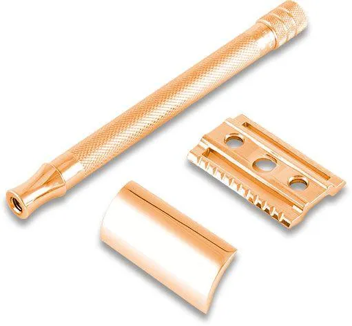 Merkur - 24 Extra Long Handle Safety Razor - Rose Gold