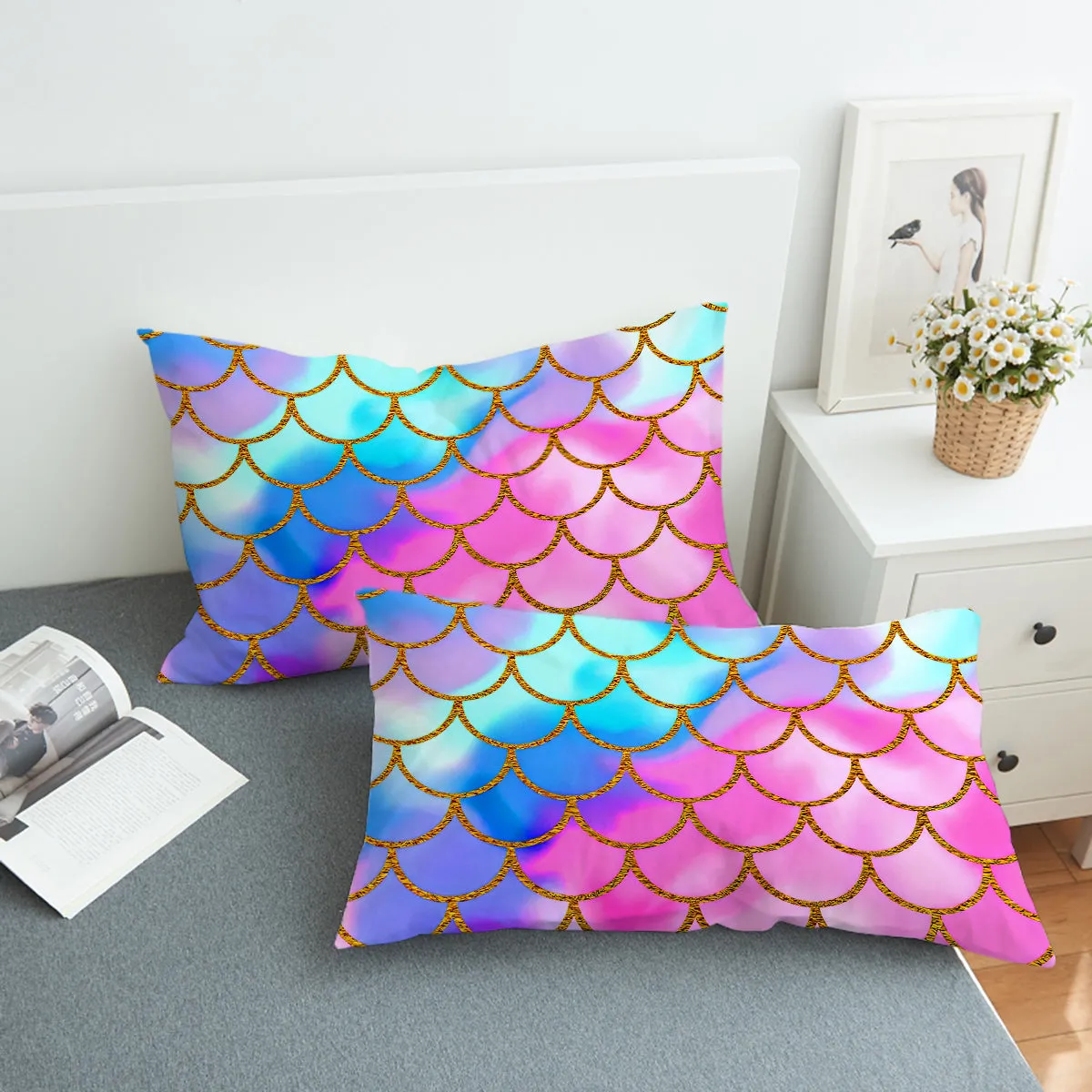 Mermaid Passion Reversible Bedcover Set