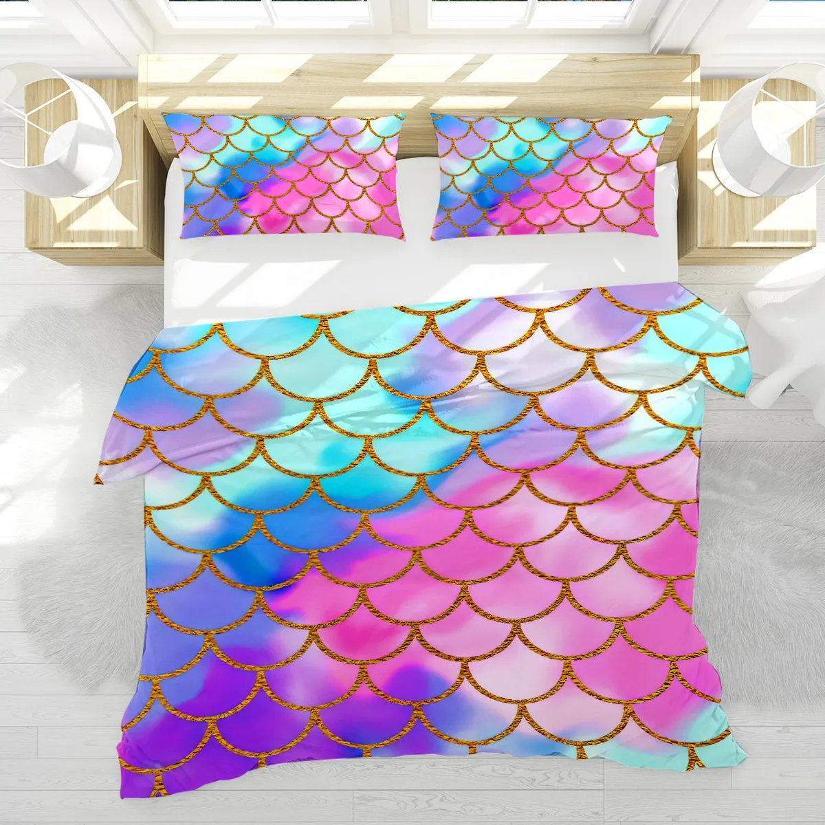 Mermaid Passion Reversible Bedcover Set