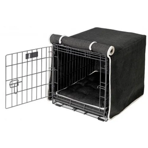 MicroLinen Luxury Dog Crate Cover — Storm