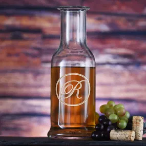 Monogram Etched Stolzle Purity Wine Carafe