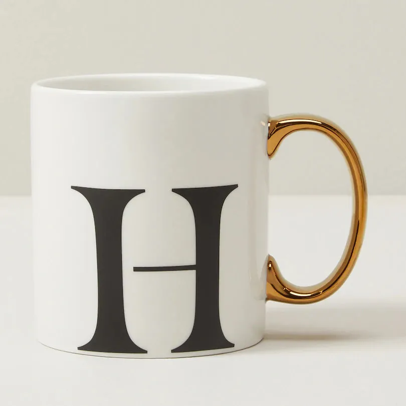 MONOGRAM MUG - WHITE - VARIOUS LETTERS