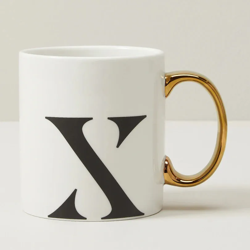 MONOGRAM MUG - WHITE - VARIOUS LETTERS