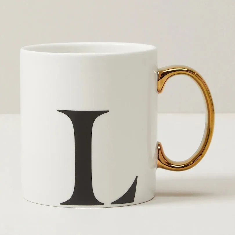 MONOGRAM MUG - WHITE - VARIOUS LETTERS