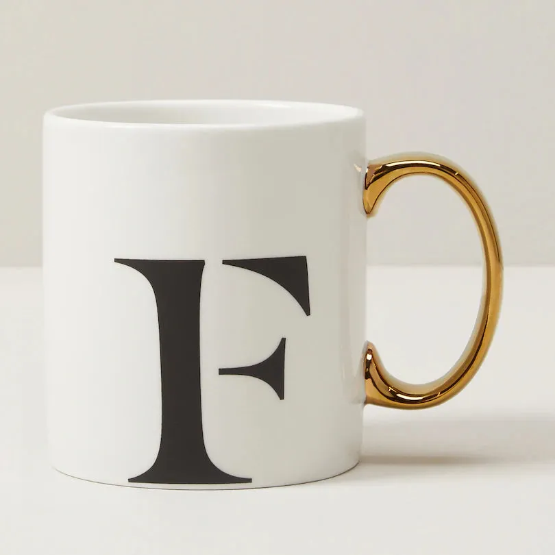 MONOGRAM MUG - WHITE - VARIOUS LETTERS