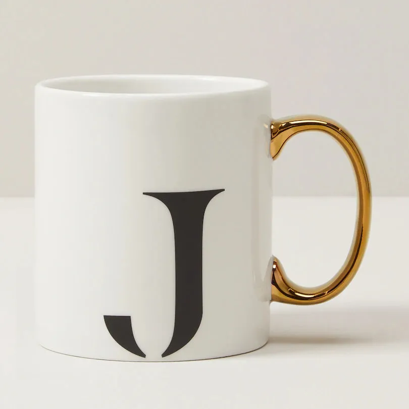 MONOGRAM MUG - WHITE - VARIOUS LETTERS