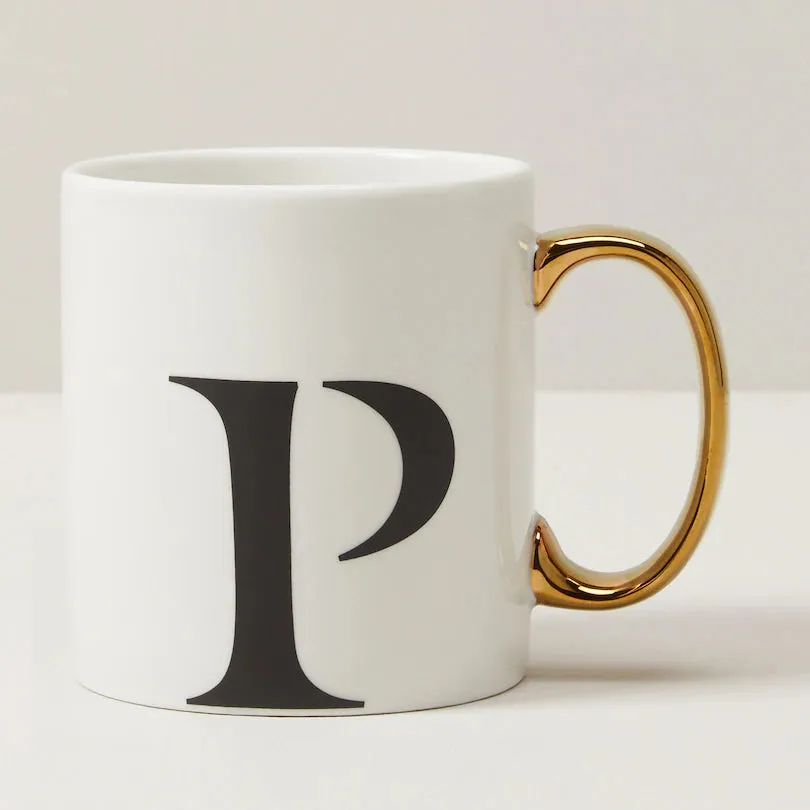 MONOGRAM MUG - WHITE - VARIOUS LETTERS