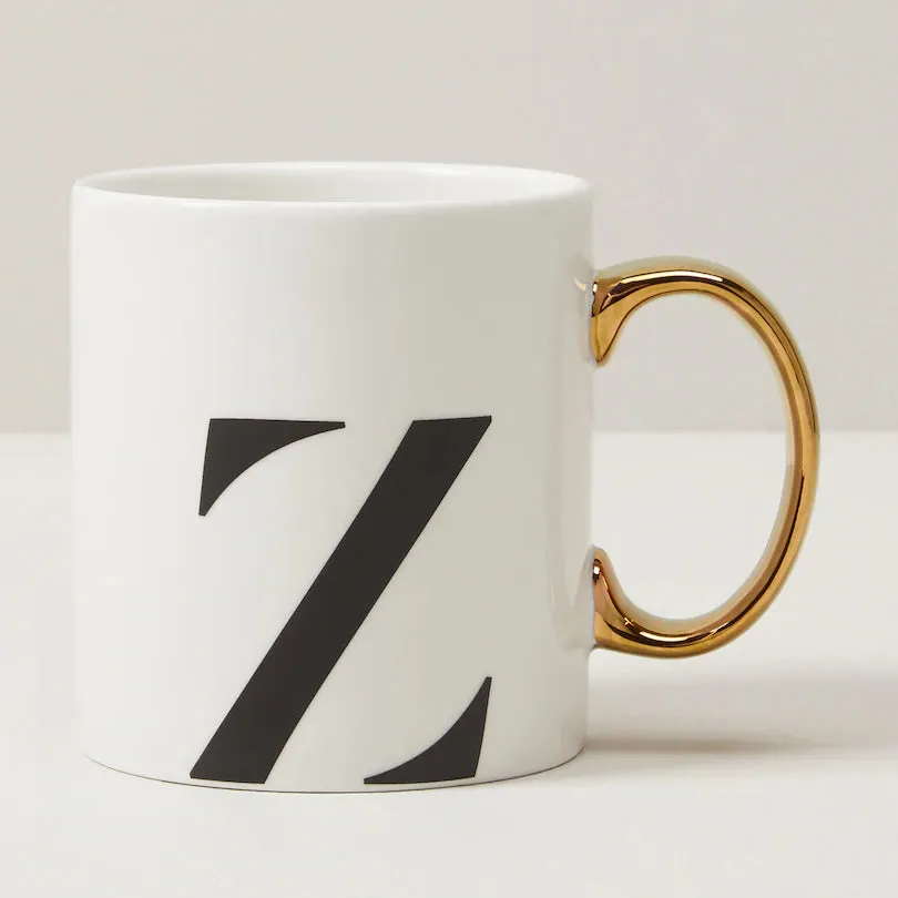 MONOGRAM MUG - WHITE - VARIOUS LETTERS