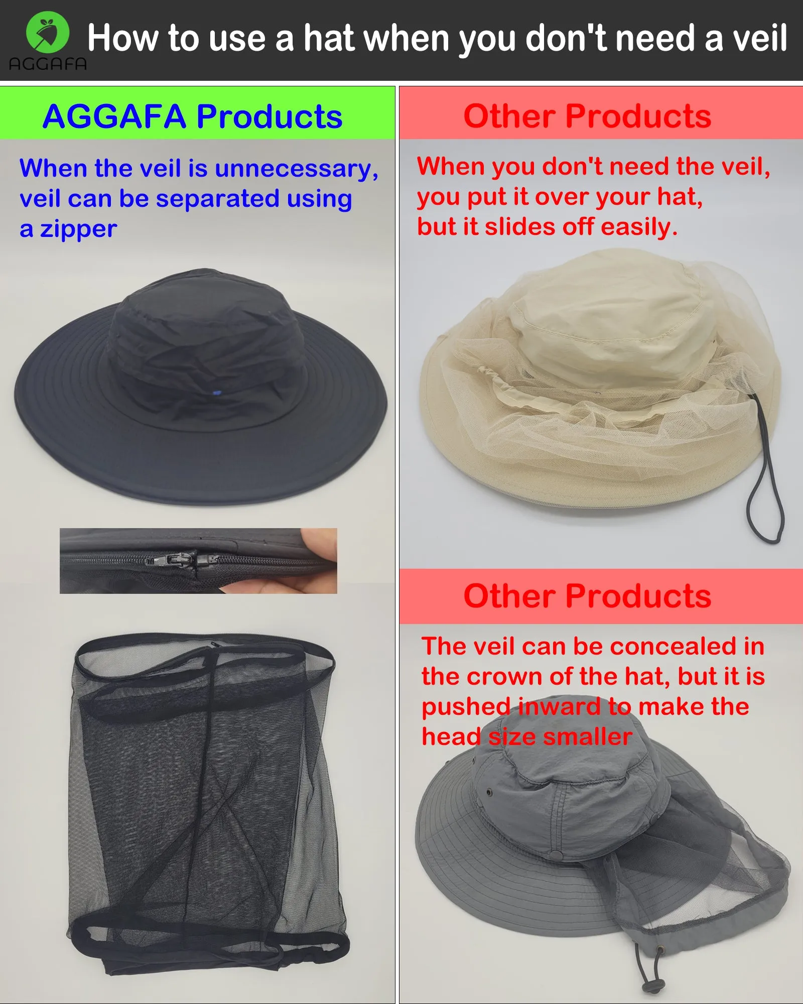 Mosquito hat (Black) and Mosquito sleeve (Large)