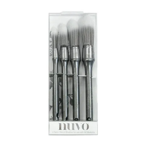 Nuvo - Stencil Brushes - 4 Pack