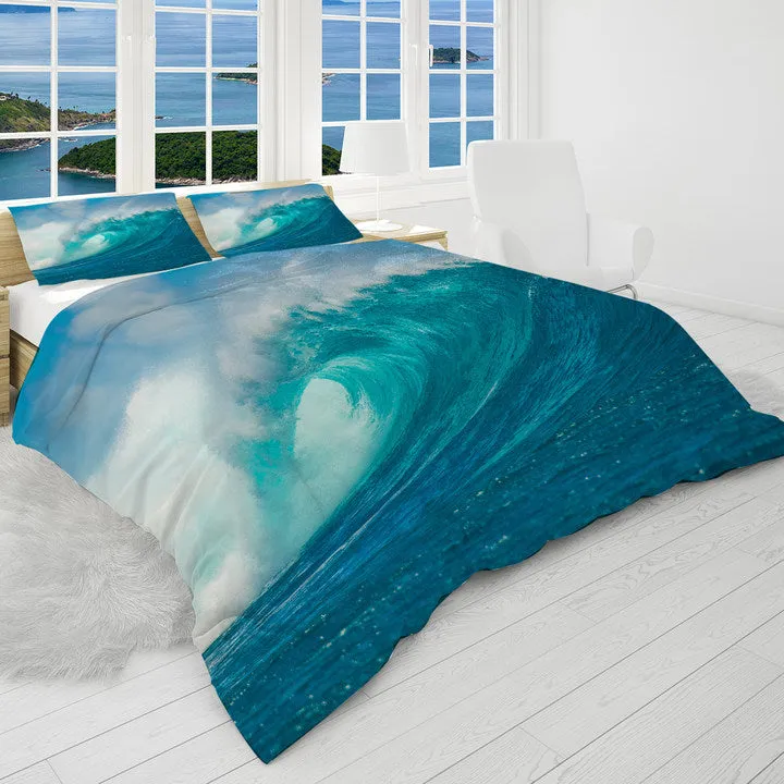 Ocean Wave Reversible Bedcover Set