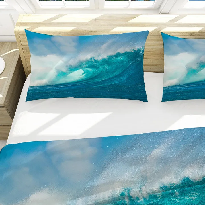 Ocean Wave Reversible Bedcover Set