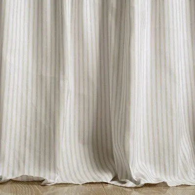 Open Box - Queen 3pc Ticking Stripe Bedspread Set Neutral - Lush Décor