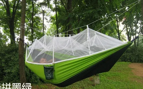 Outdoor Double Hammock with Mosquito Net