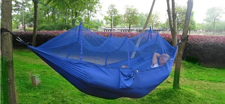 Outdoor Double Hammock with Mosquito Net