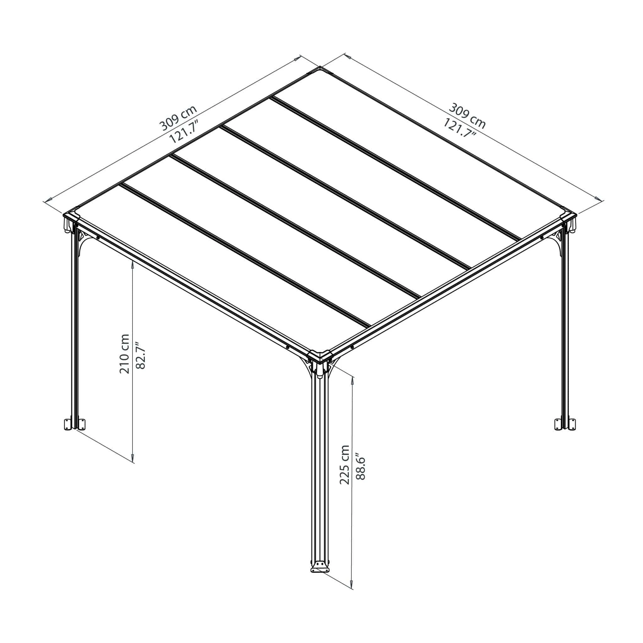 Palram - Canopia | Milano 3000 10' x 10' Gazebo