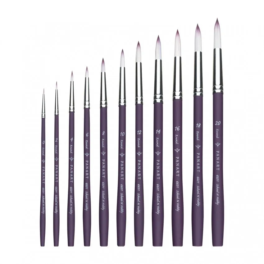 PANART TWO TONE SYNTHETIC SH BRUSH SET F-2,4,6,8,10