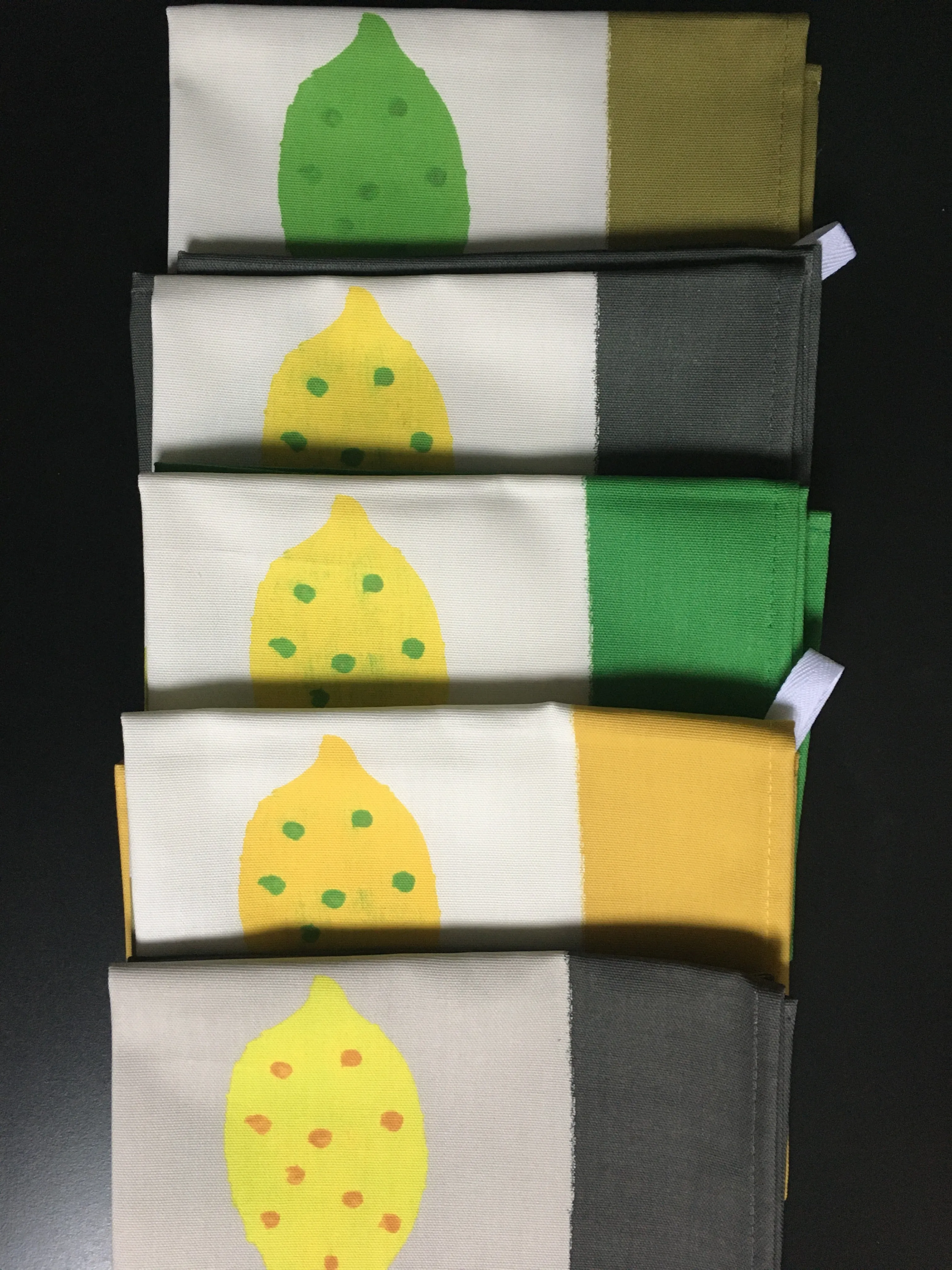 Pear, Lemon & Lime Tea Towel - Mustard