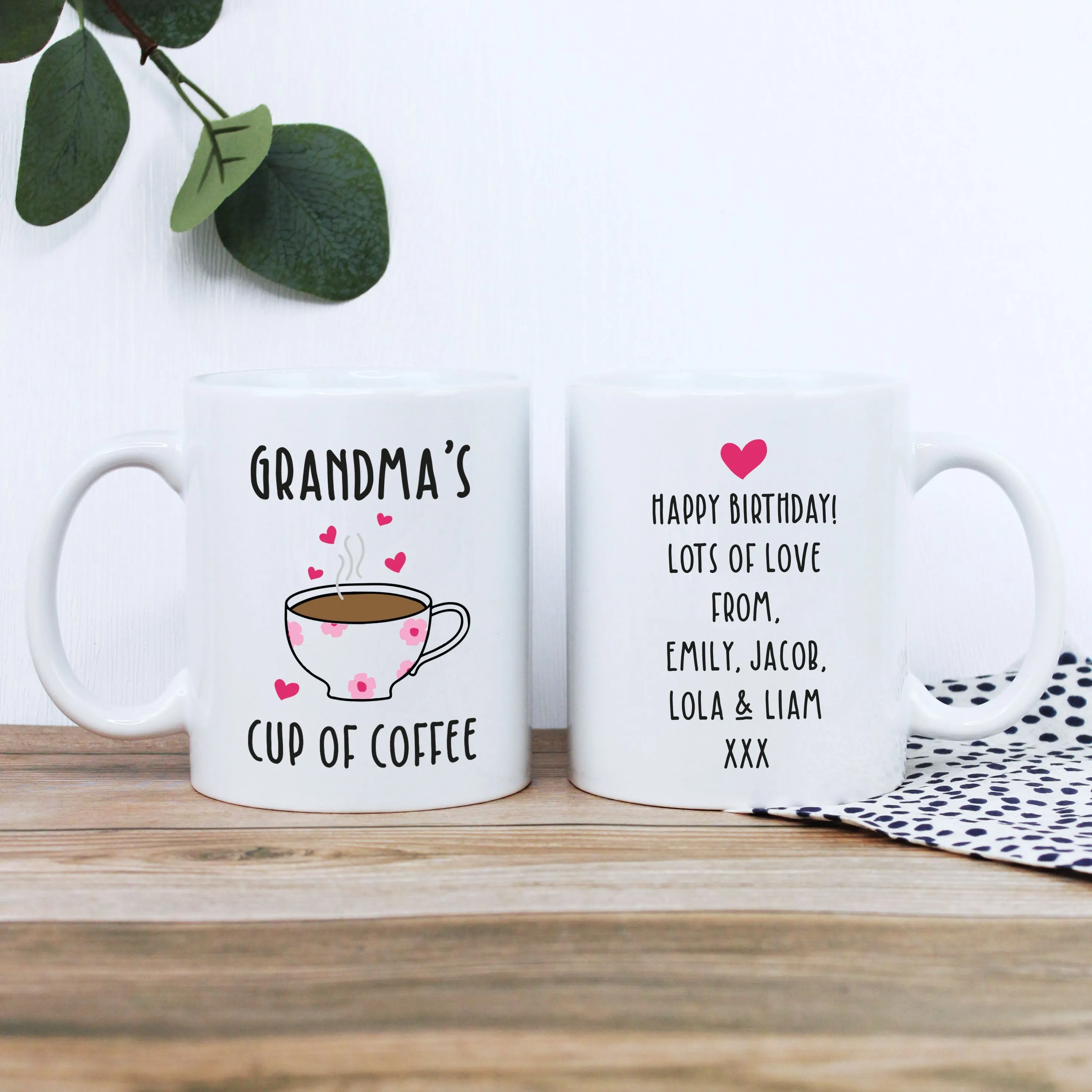 Personalised Grandma's Cup of Coffee Mug