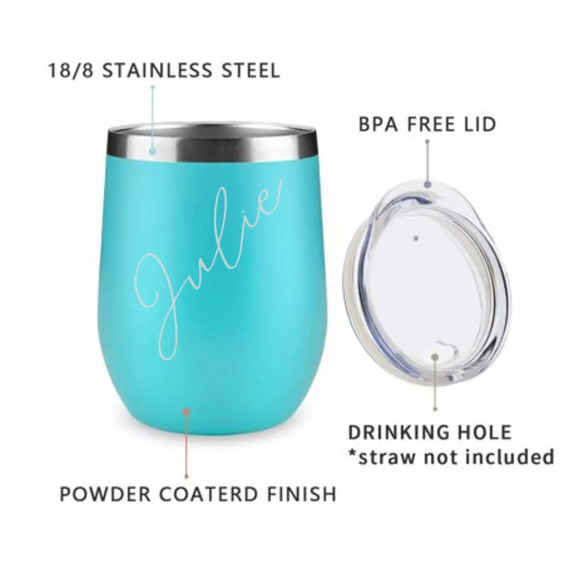 Personalized Coffee Cup With Lid for Office Travelling Car Flask Mug (350 ML) - Add Name