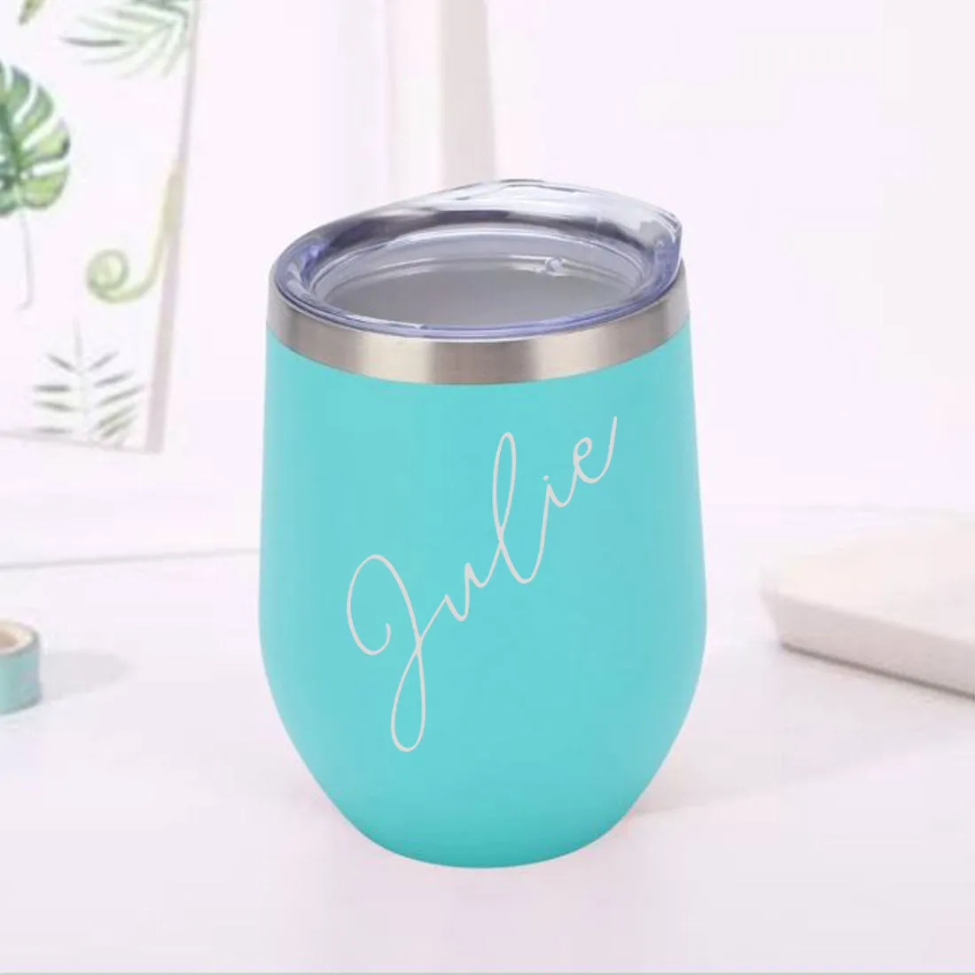 Personalized Coffee Cup With Lid for Office Travelling Car Flask Mug (350 ML) - Add Name