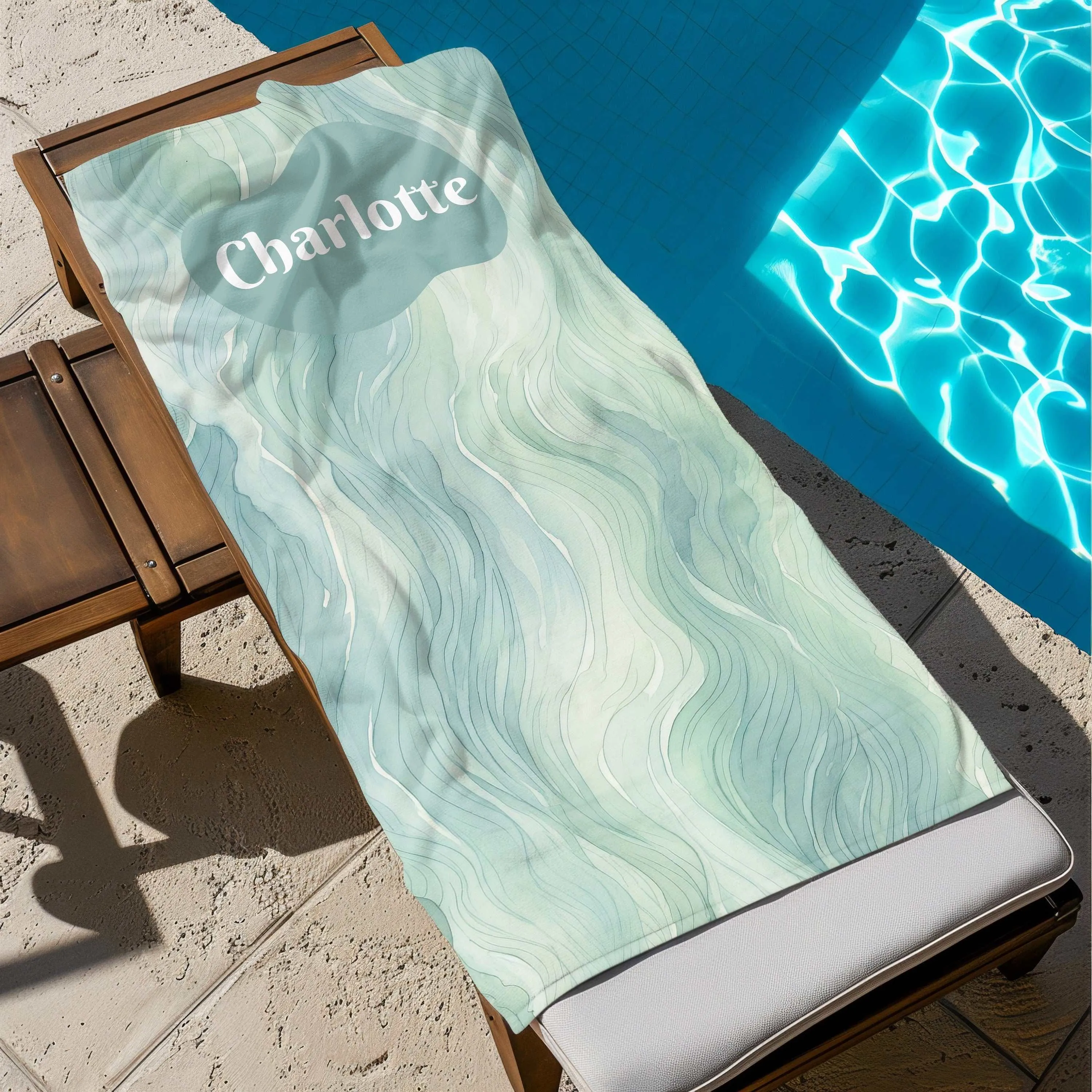 Personalized Colorful Beach Towel with Name