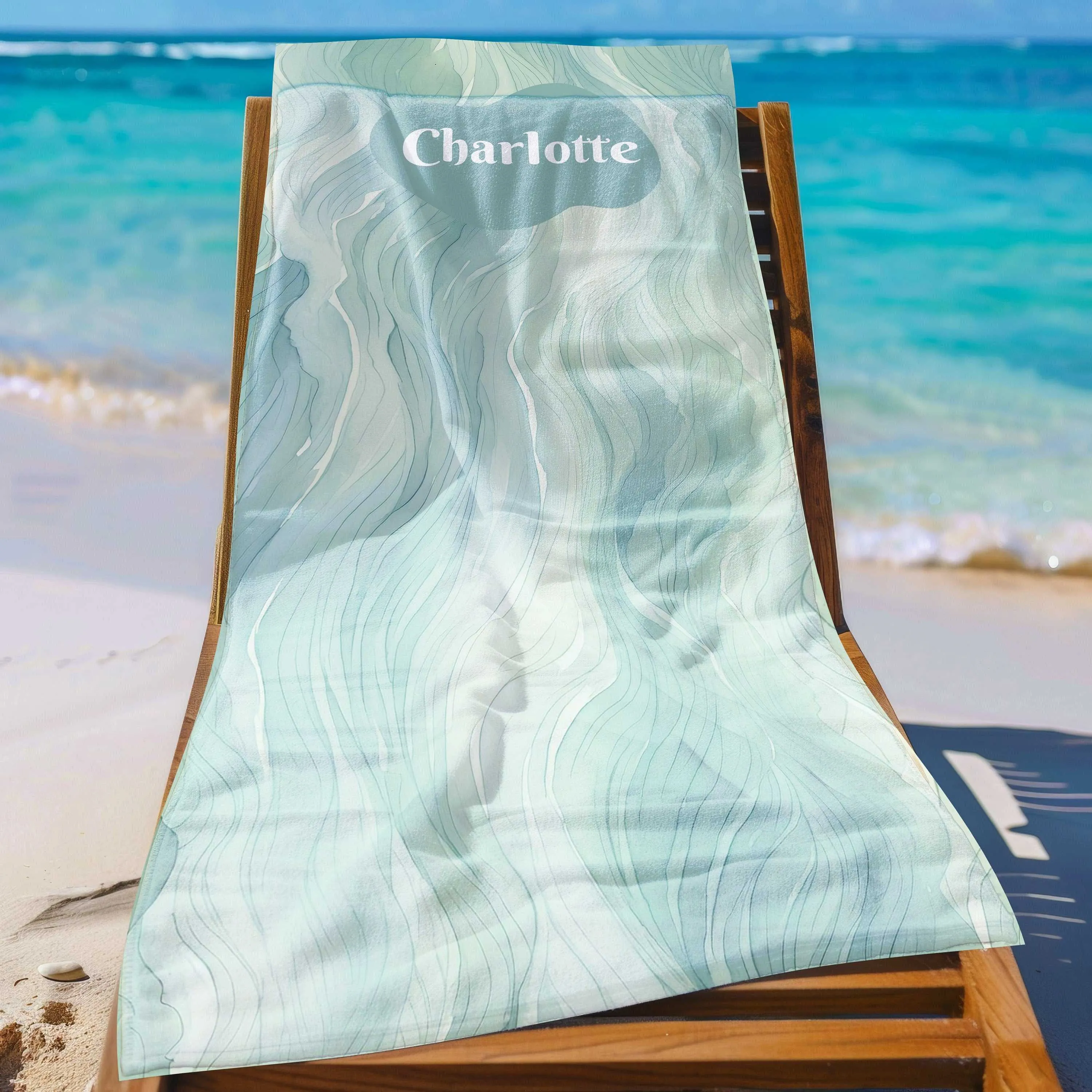 Personalized Colorful Beach Towel with Name