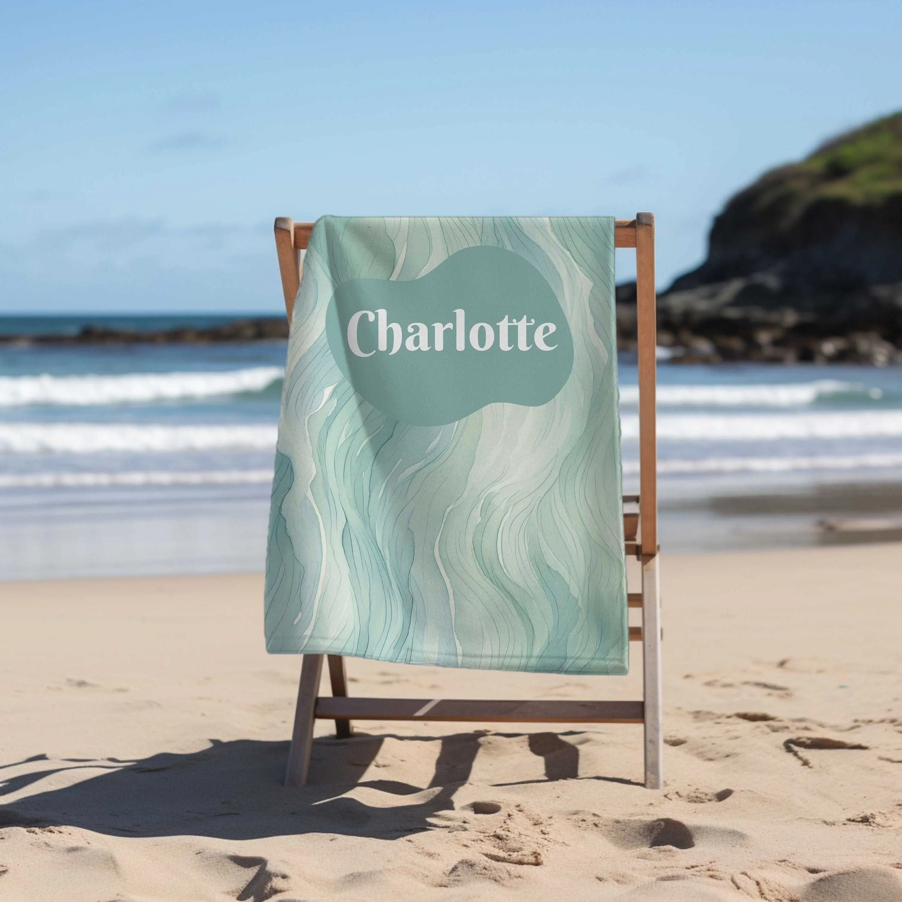 Personalized Colorful Beach Towel with Name