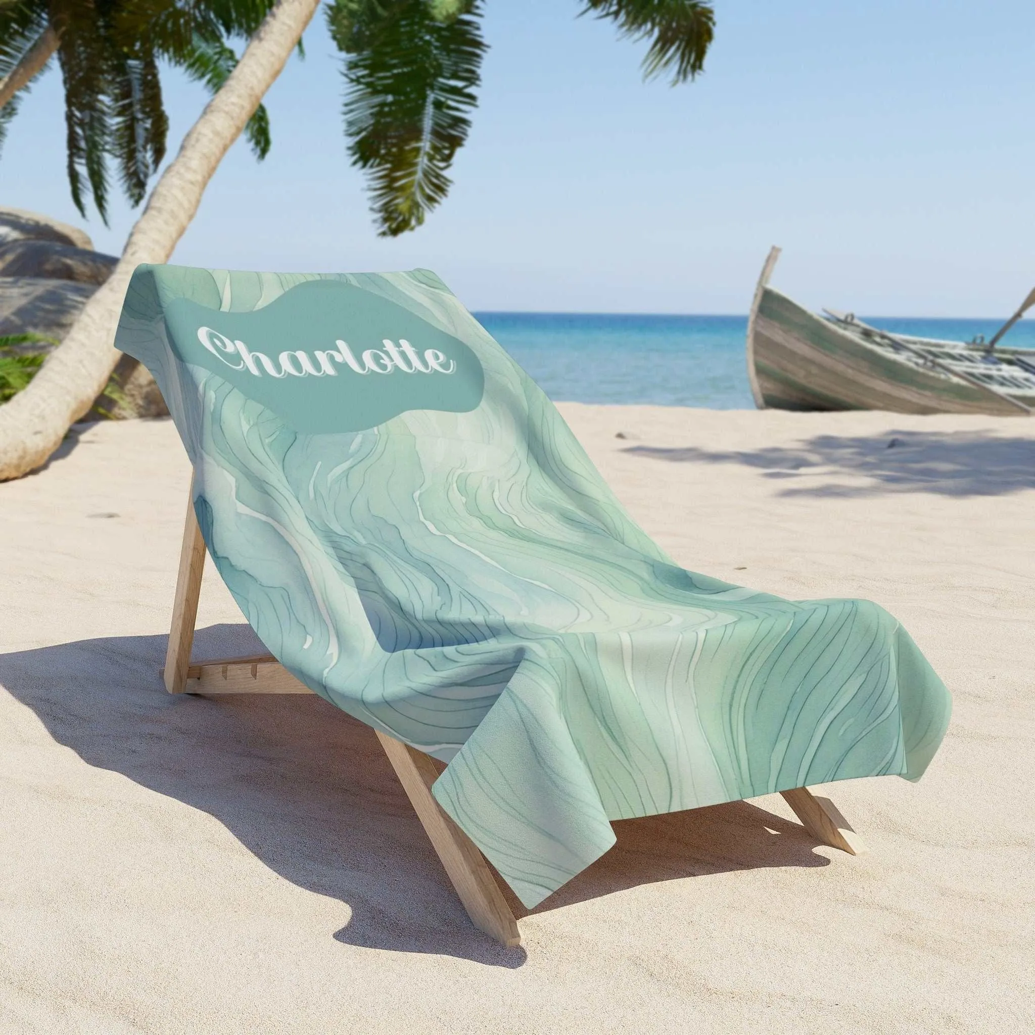 Personalized Colorful Beach Towel with Name