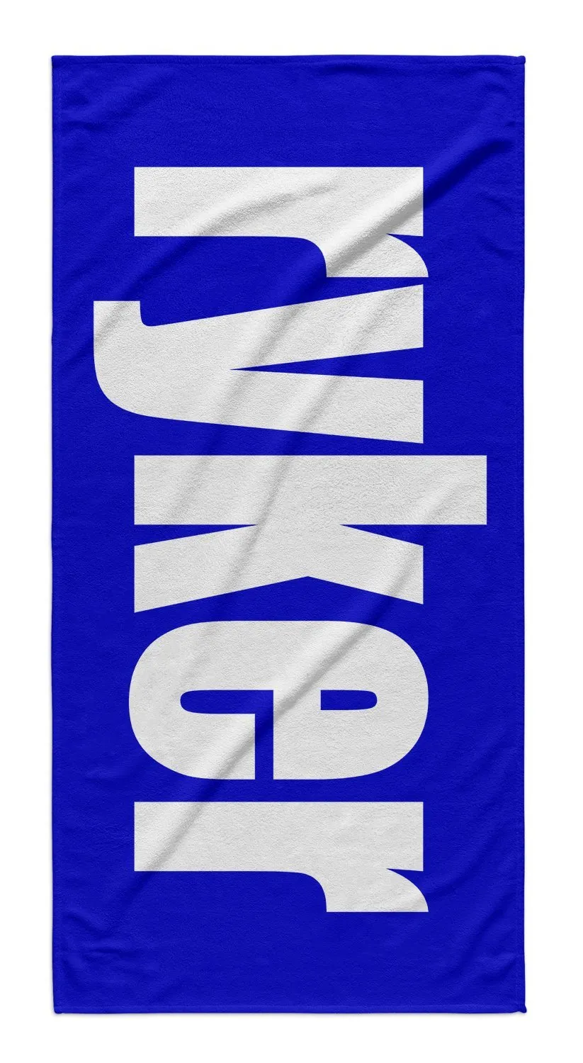 PERSONALIZED SOLID COLOR BEACH TOWELS