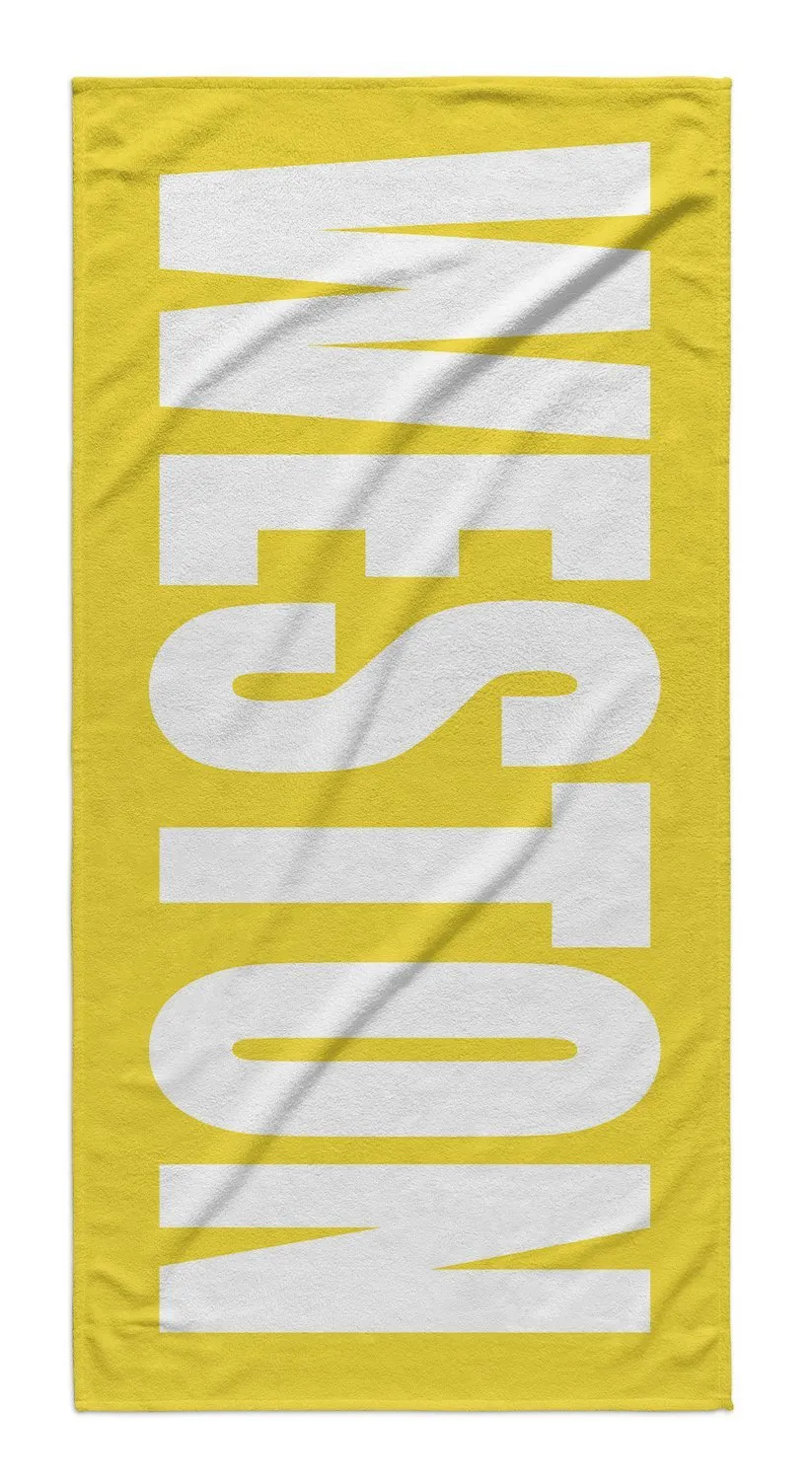 PERSONALIZED SOLID COLOR BEACH TOWELS