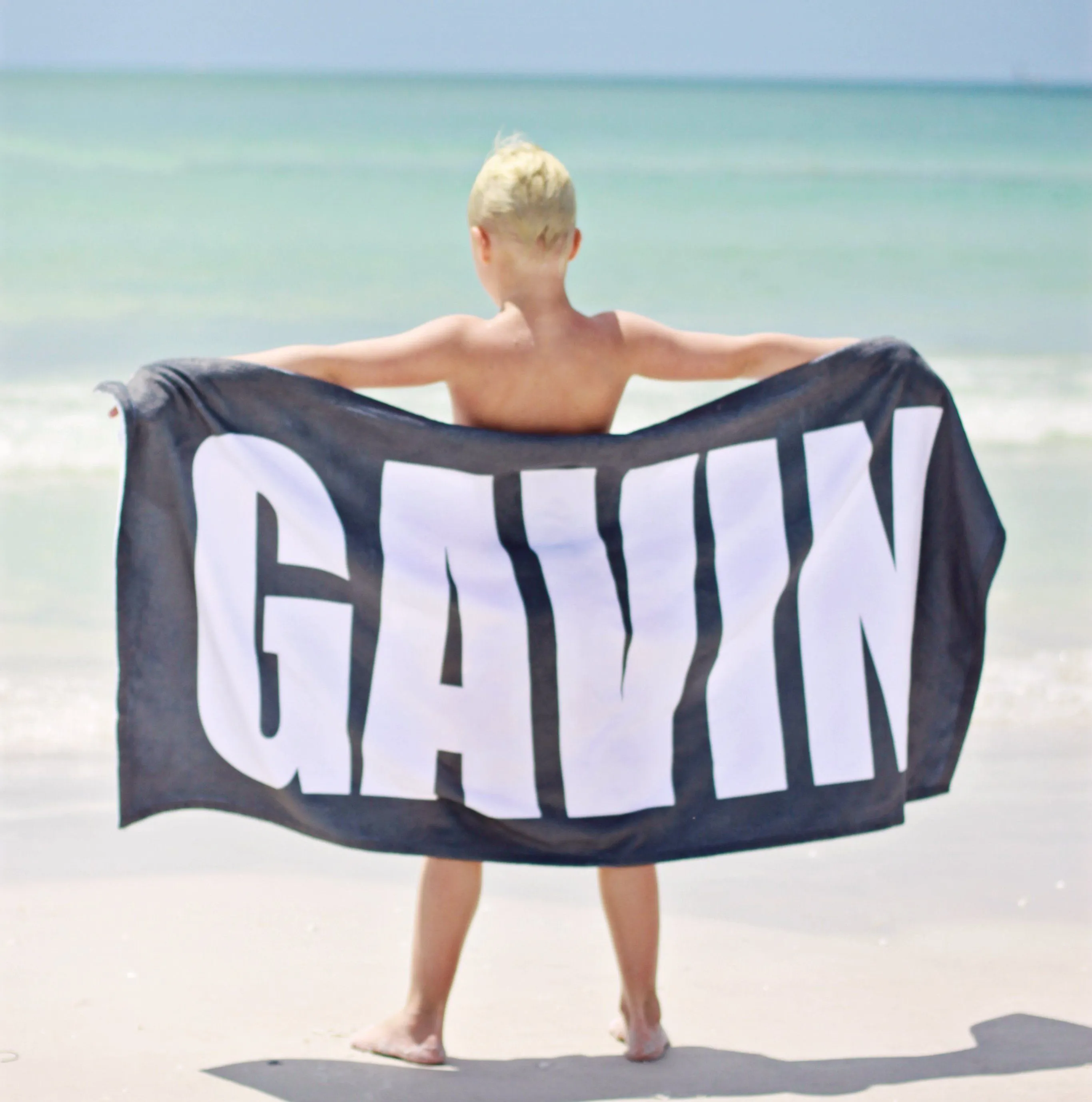 PERSONALIZED SOLID COLOR BEACH TOWELS