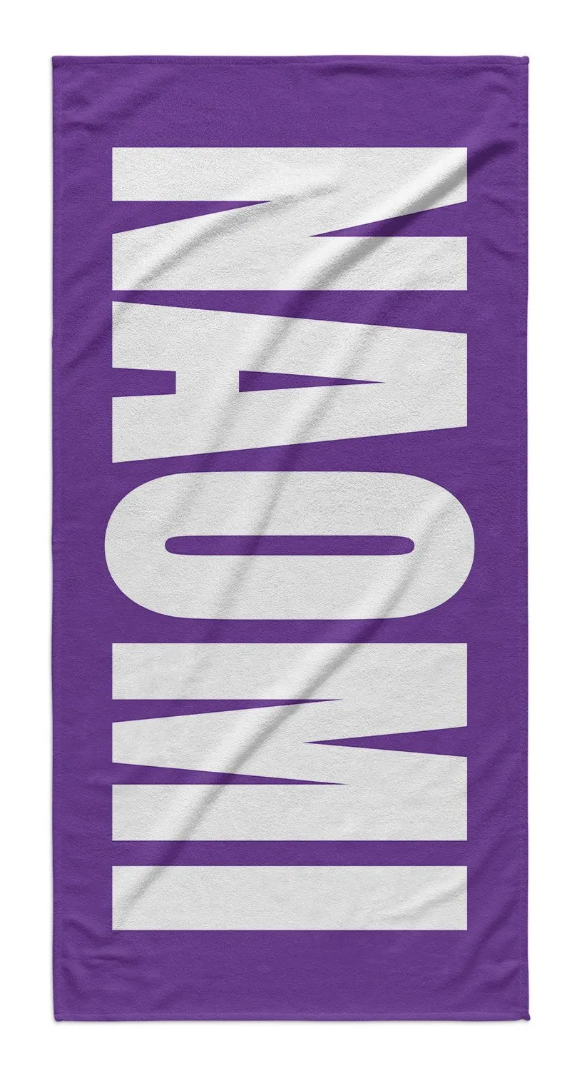 PERSONALIZED SOLID COLOR BEACH TOWELS