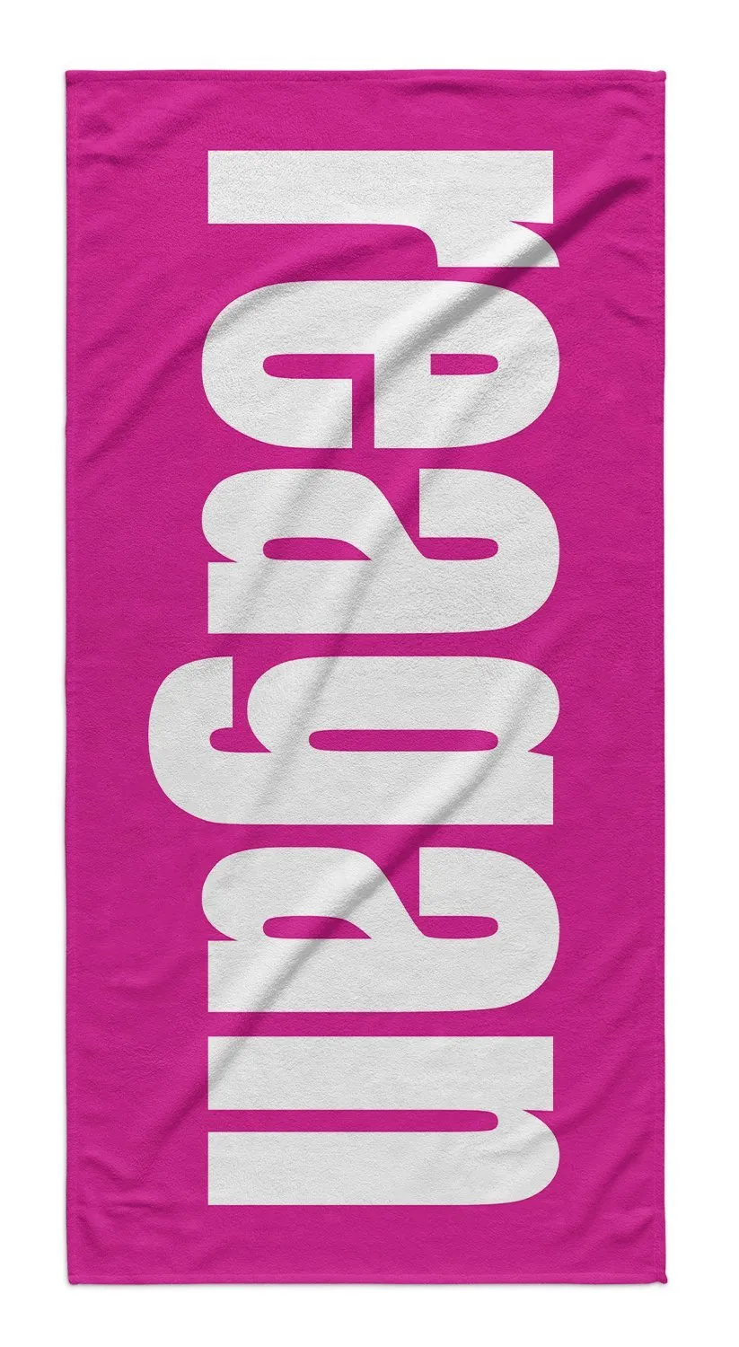 PERSONALIZED SOLID COLOR BEACH TOWELS