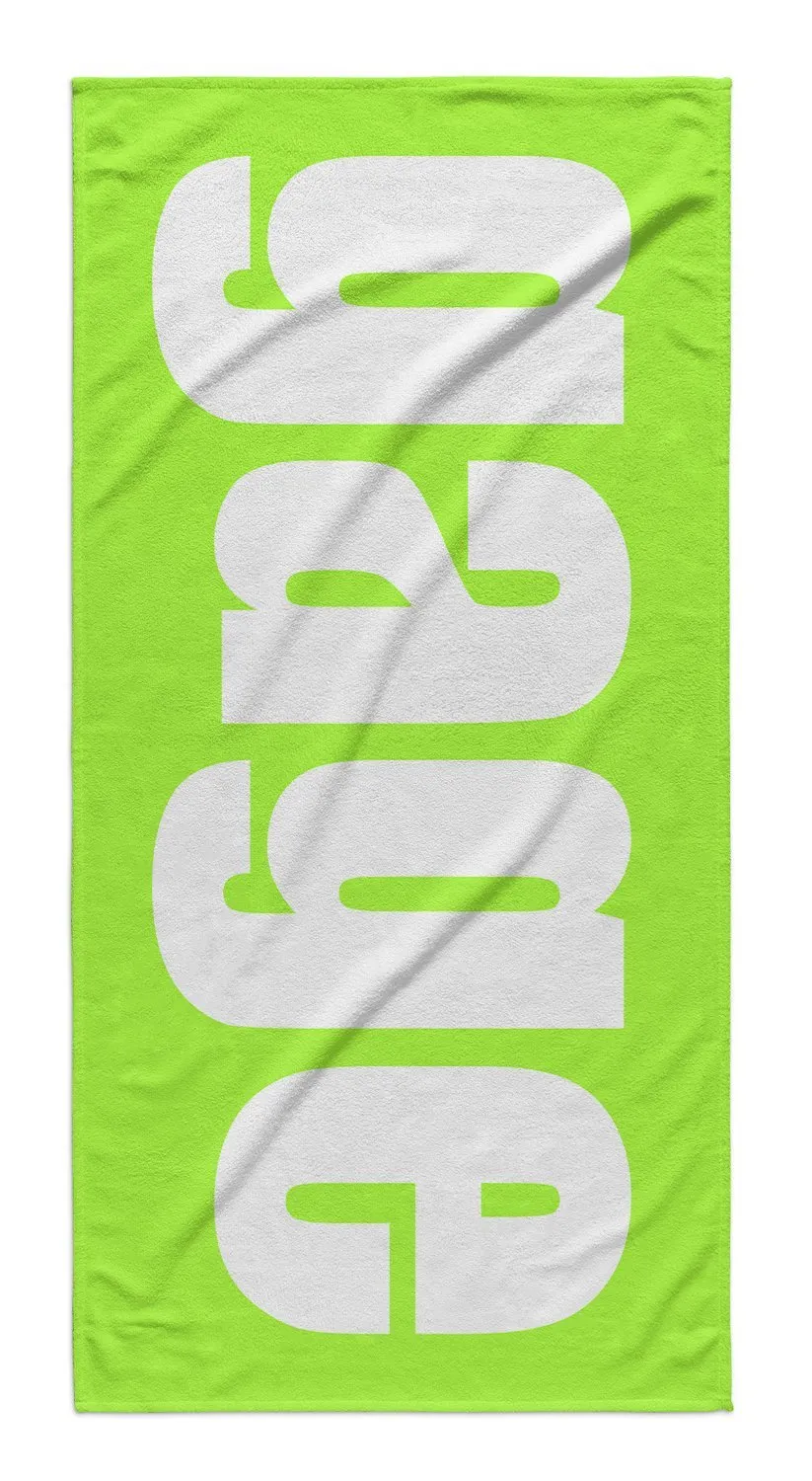 PERSONALIZED SOLID COLOR BEACH TOWELS