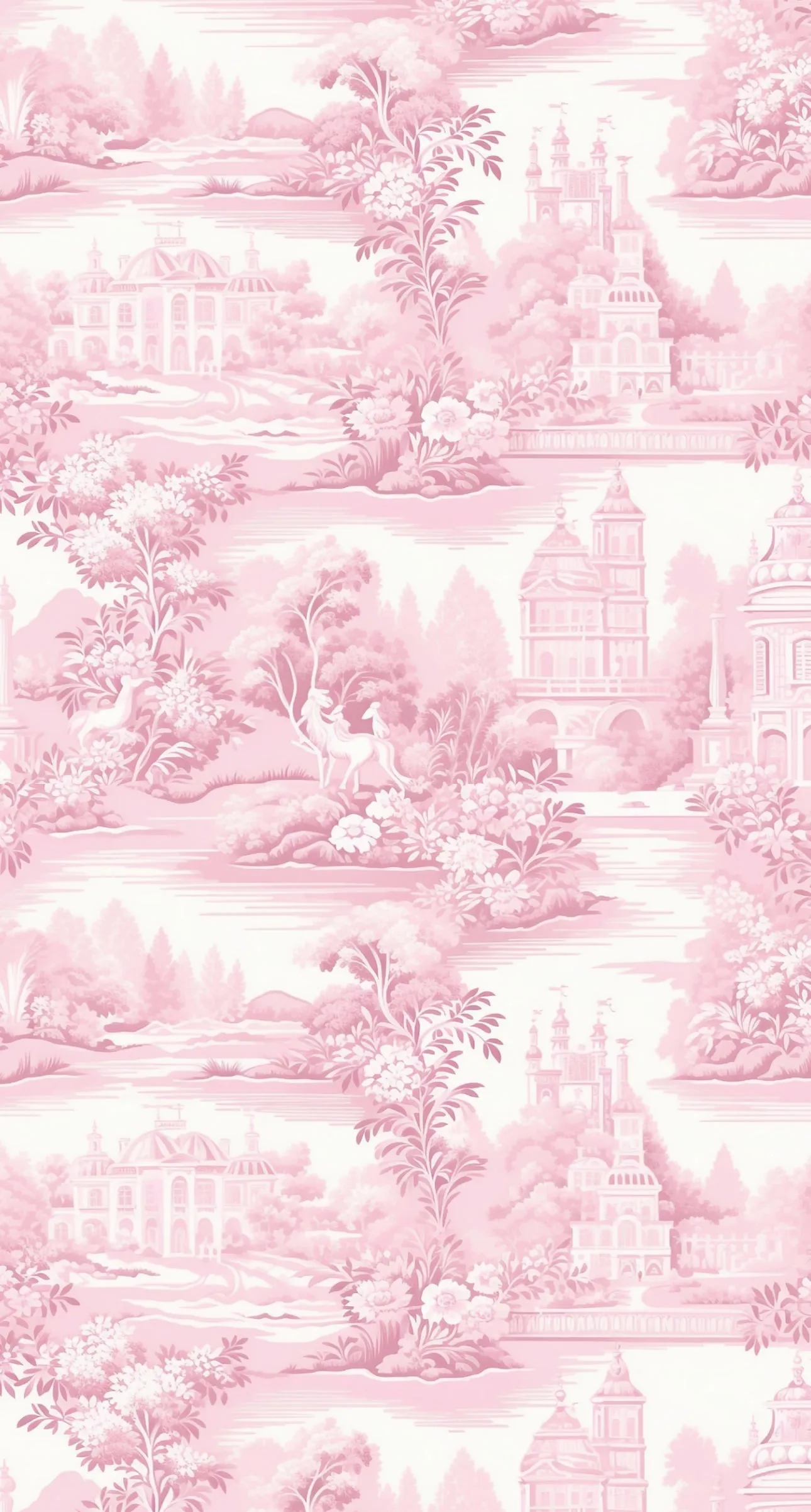 Pink Toile - Printed Guest Towel